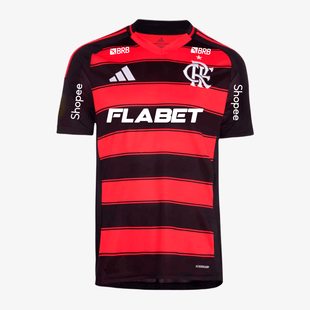 Maillot adidas Flamengo 2025/26 I Com Patrocínios