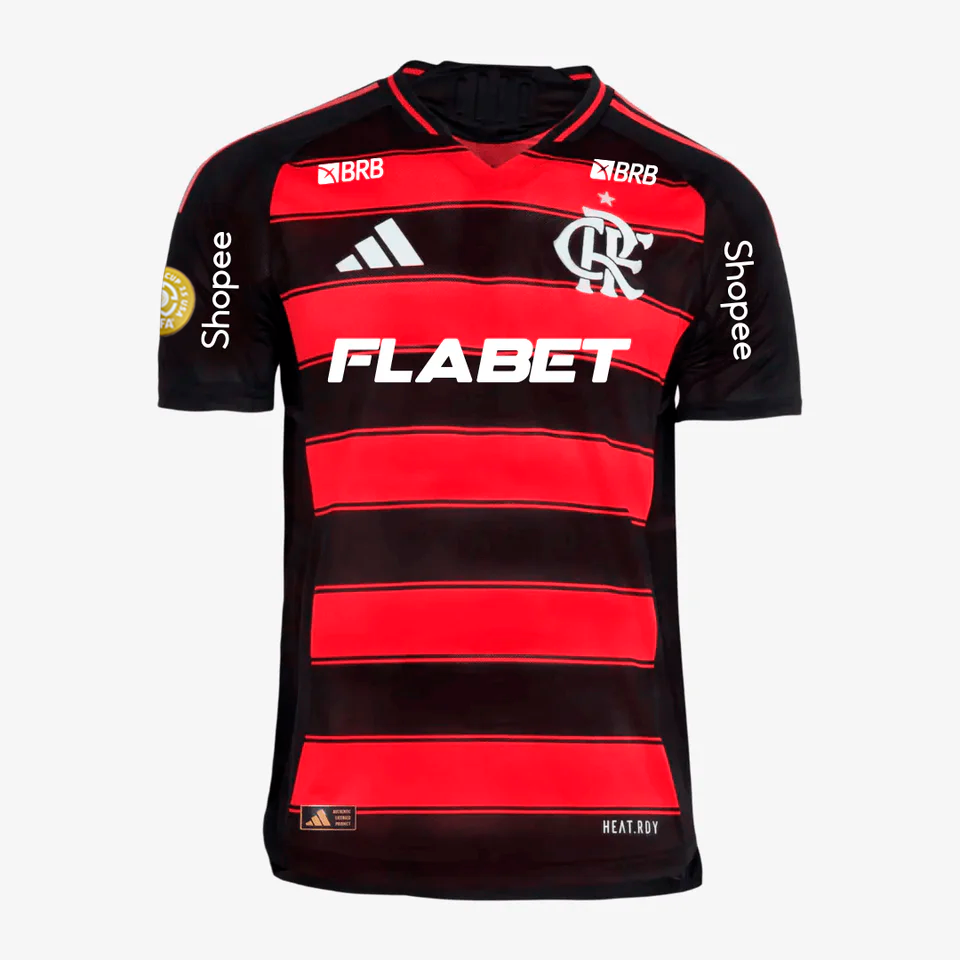 Maillot adidas Flamengo 2025/26 I Authentic Com Patrocínios