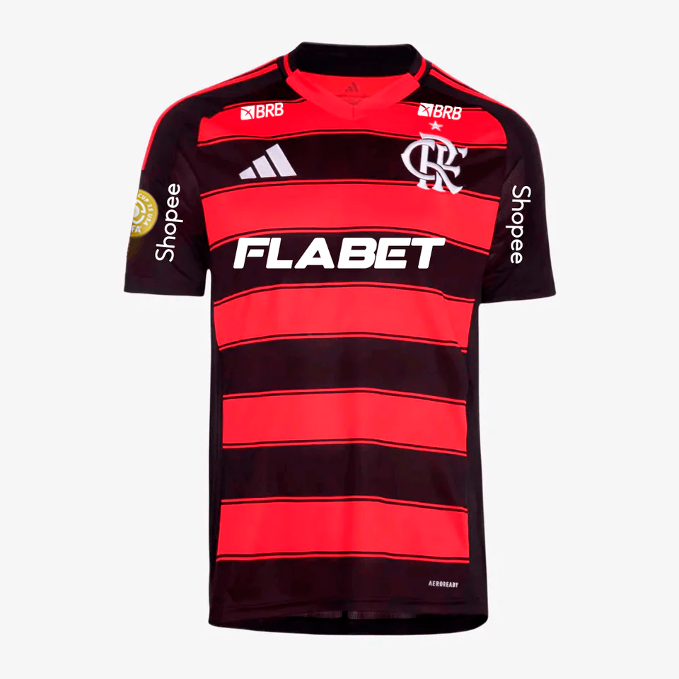 Maillot adidas Flamengo 2025/26 I Com Patrocínios