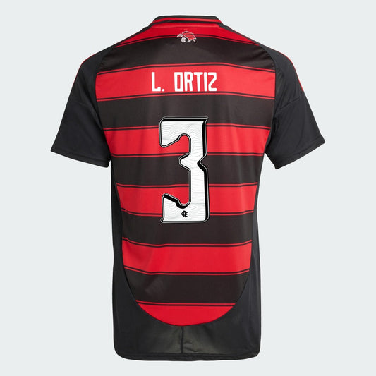 Maillot adidas Flamengo 2025/26 I LÉO ORTIZ N° 3